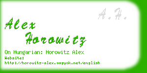 alex horowitz business card